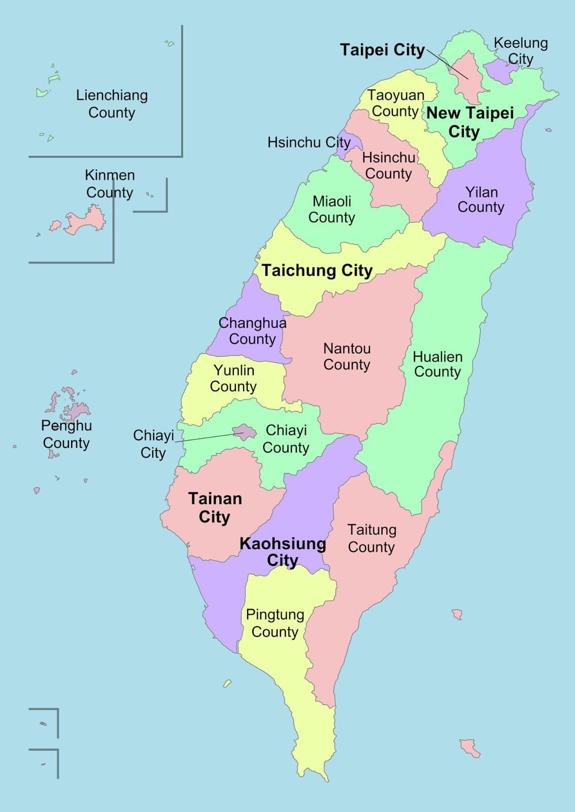 ನಕ್ಷೆ ಥೈವಾನ್ ಕೌಂಟಿ
