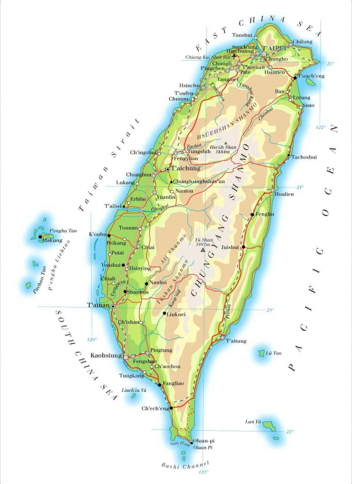 ನಕ್ಷೆ ಥೈವಾನ್ ನದಿ
